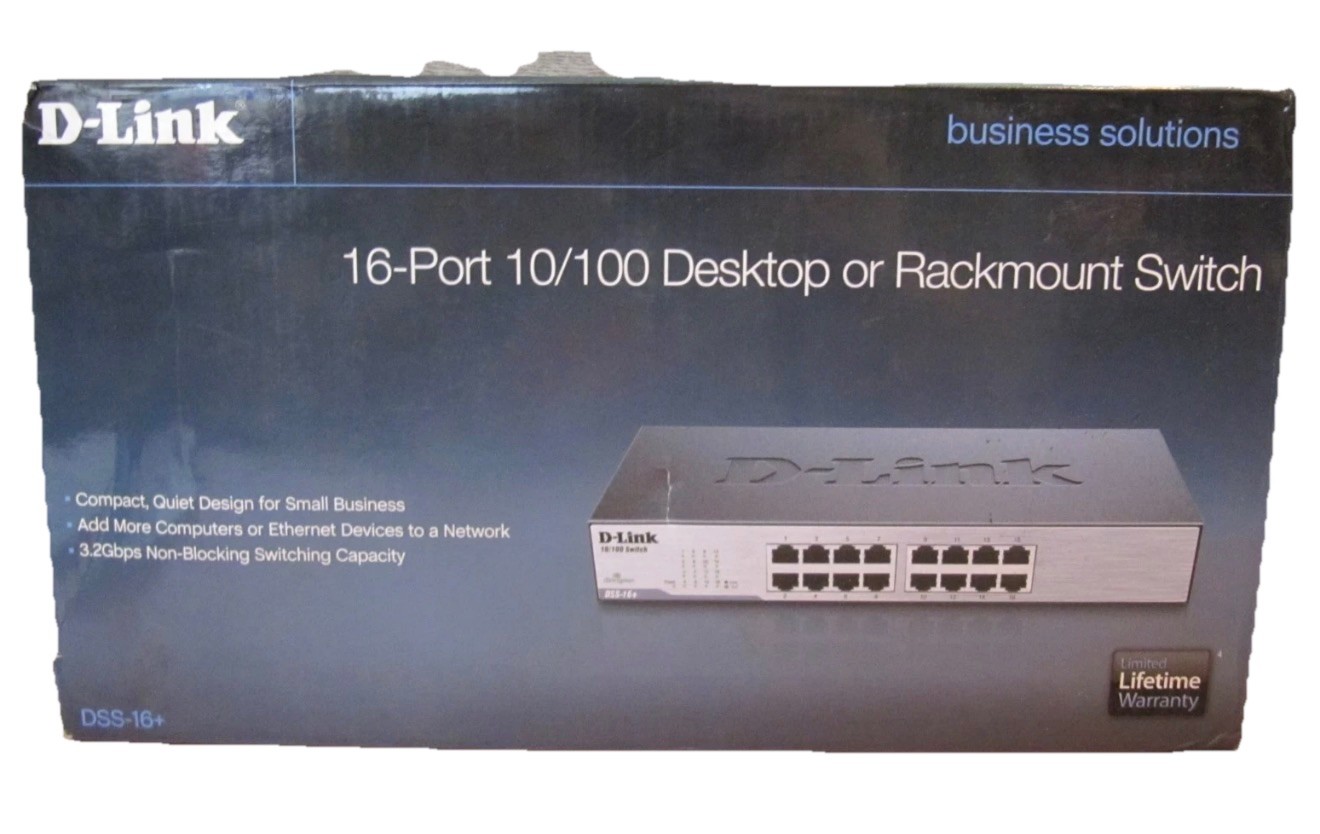 Brand New D-Link DSS16+ 16-Ports Desktop or Rack-Mountable Switch 10/100 802.3AZ