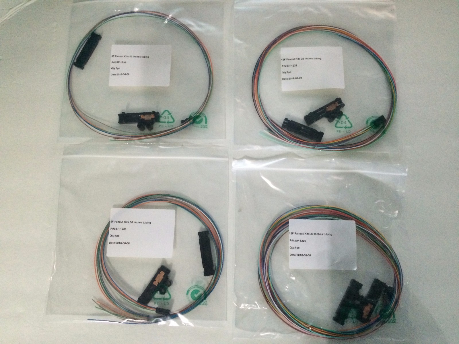 12 Strand 6 strand fiber Buffer 0.9mm Tube Fan-Out kit fanout kit break out kit 