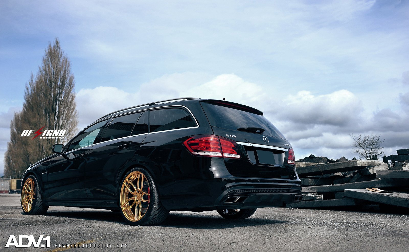 Cars adv 1 wheels mercedes e63 amg wagon tuning Desk Mat Stitched
