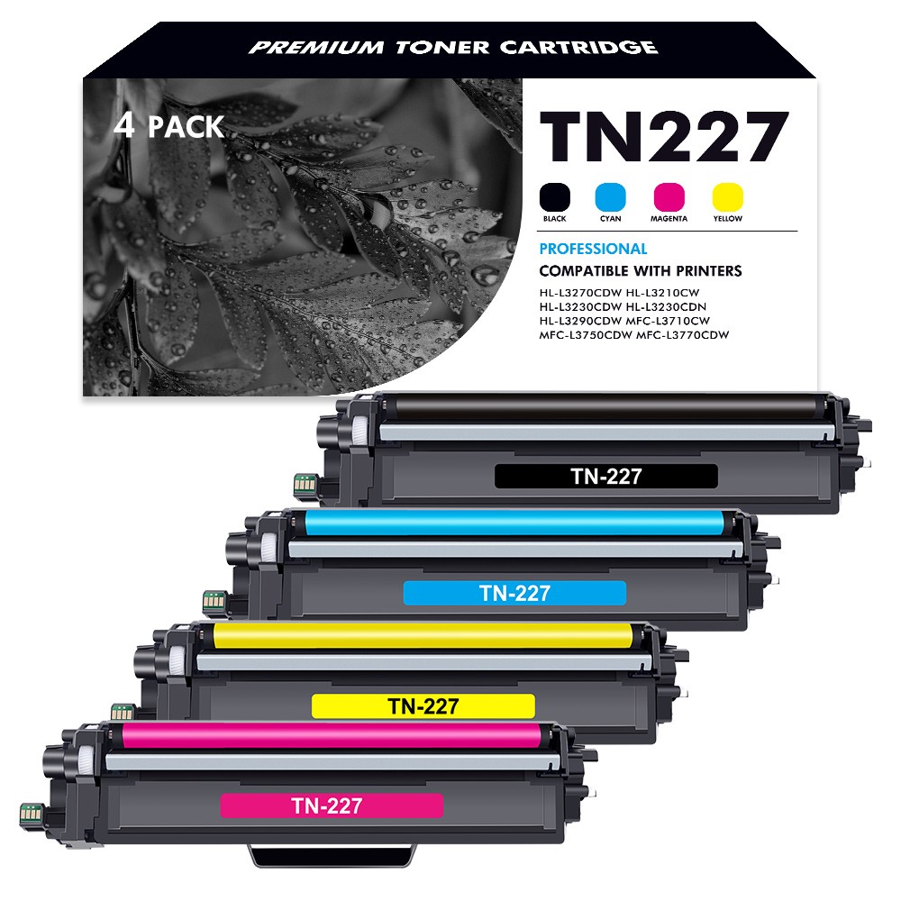 4pk TN227 TN-227 Toner Cartridge for Brother TN223 HL-L3210CW L3230CDW L3270CDW