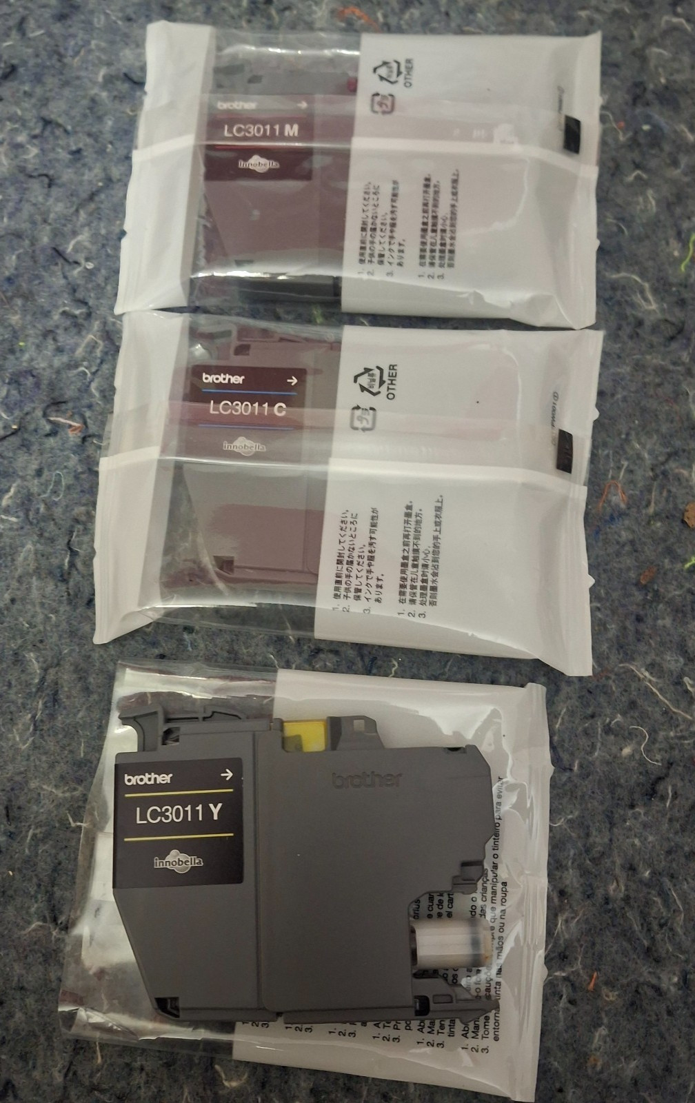 Genuine Brother LC3011 Ink Cartridges OEM Replacement Cyan & Magenta C/M