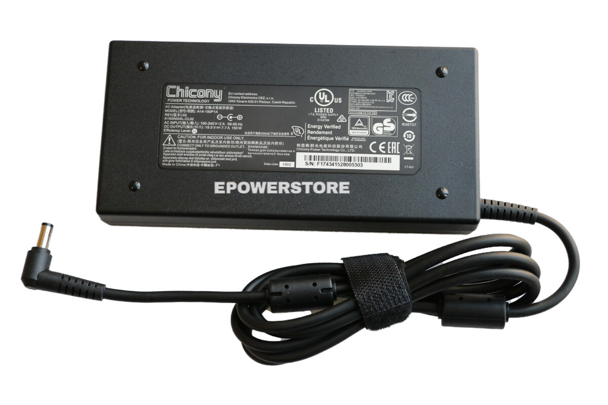 Chicony 150W AC Adapter Charger For Gigabyte G5 KF5-H3US354KH Laptop 5.5mm