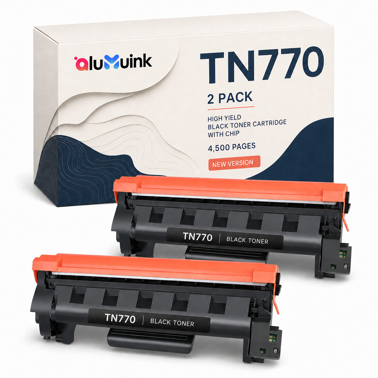 2-Pack TN770 Toner for TN-770 MFC-L2750DW HL-L2370DWXL HL-L2350DW MFC-L2750DW