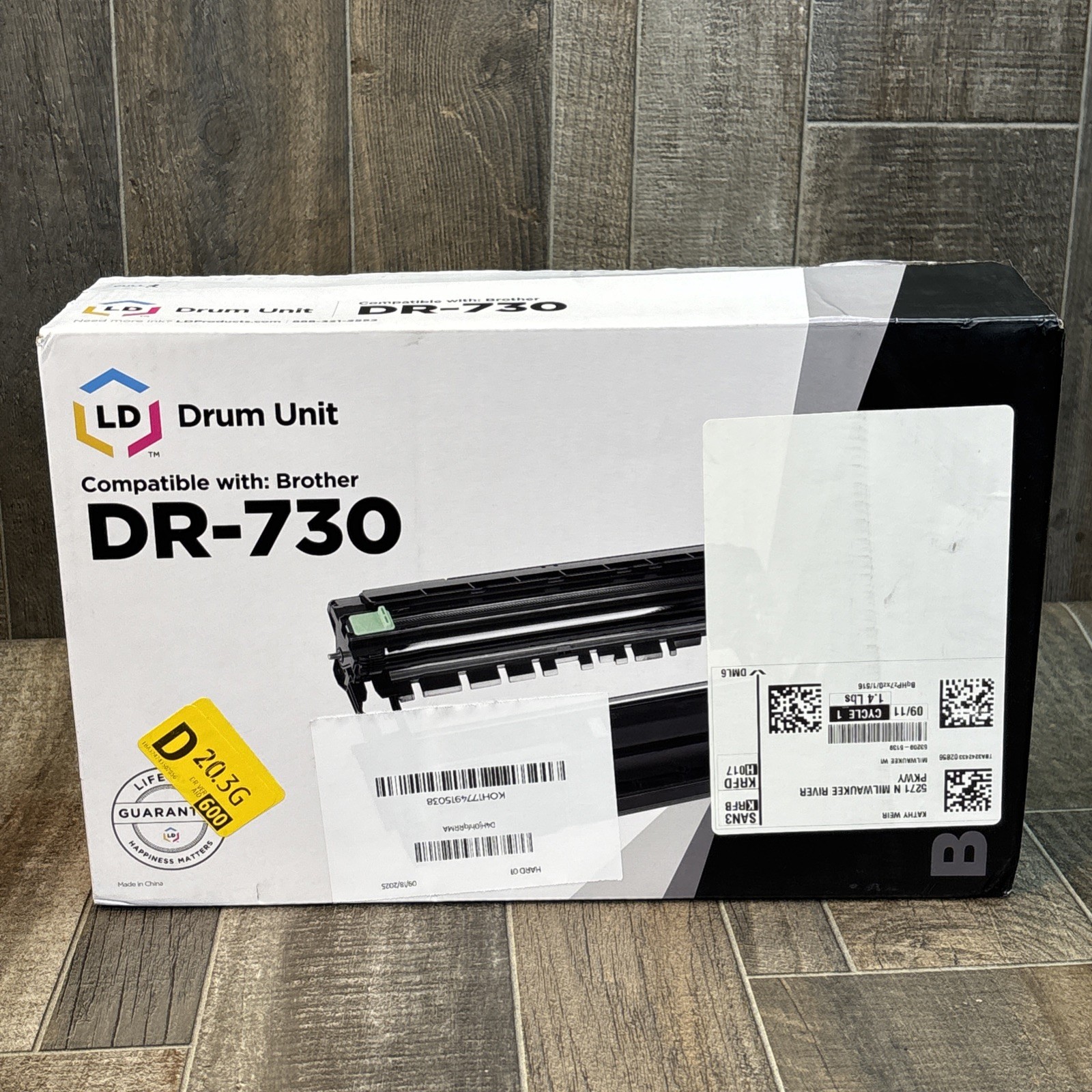 LD Drum Unit DR-730 Compatible with Brother Printers Black New Sealed 