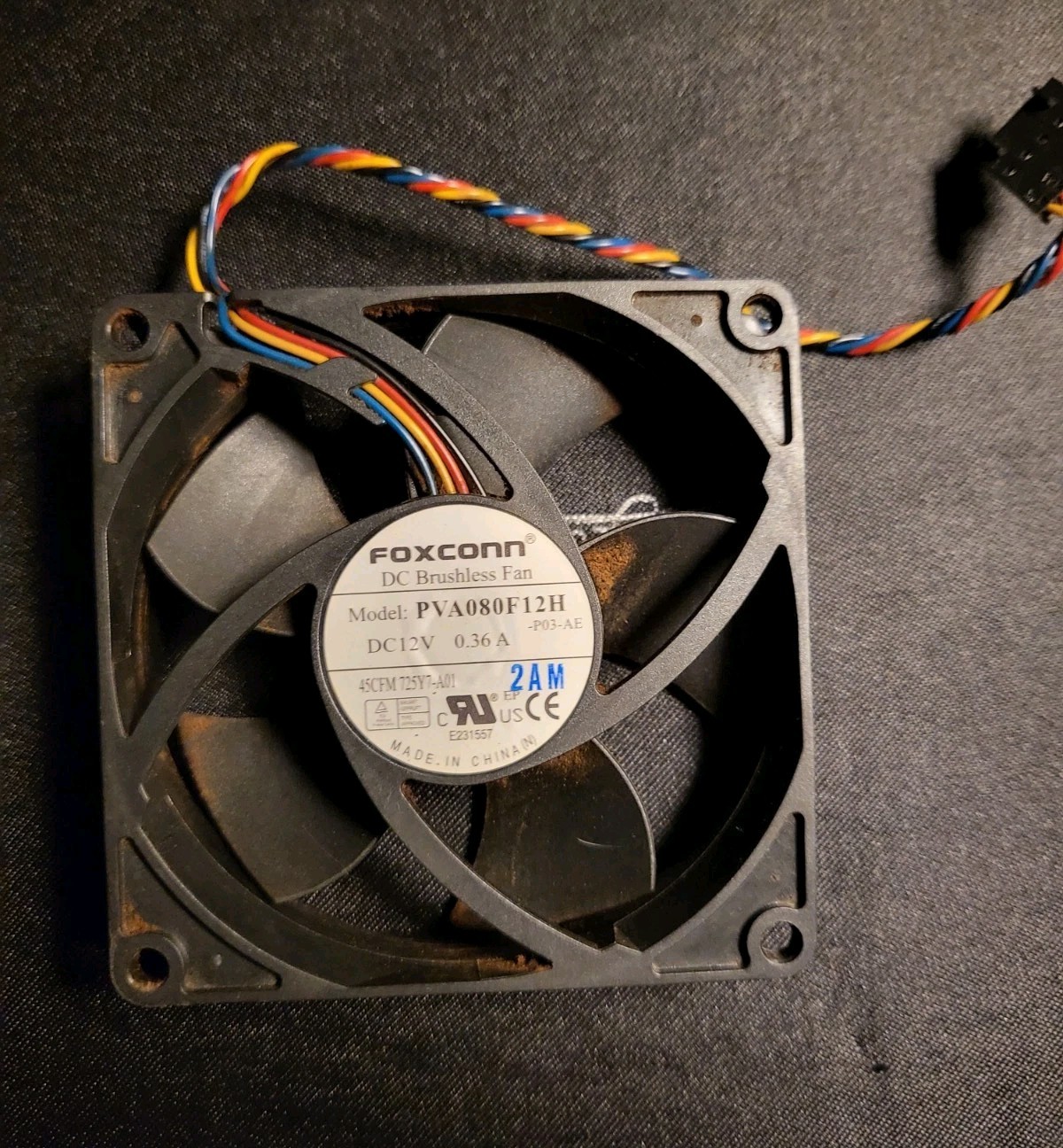 ​Dell OptiPlex 7010 SFF Case CPU Cooling Fan Foxconn PVA080F12H 0725Y7 80mm 4pin