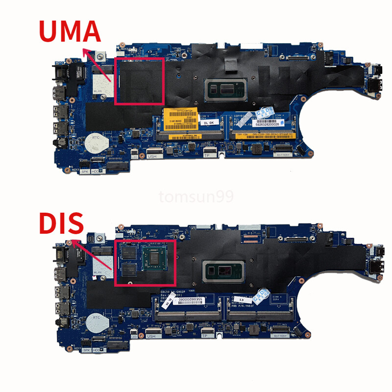 Motherboard for DELL Latitude 5590 5500 EDC50 LA-G902P W/ I5 I7 8th Gen CPU
