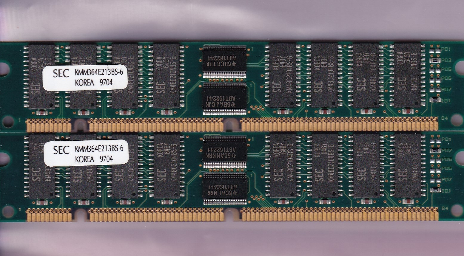 32MB 2x16MB 60ns SAMSUNG KMM364E213BS-6 RAM Memory Kit EDO 168-Pin 5V DIMM