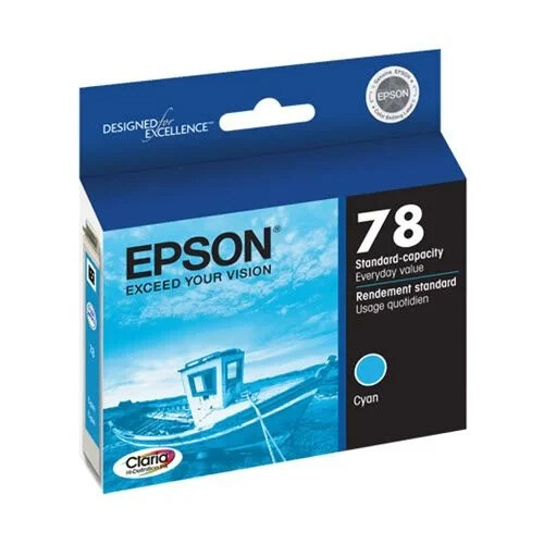 GENUINE Epson 78 T0782 Cyan Ink Cartridge