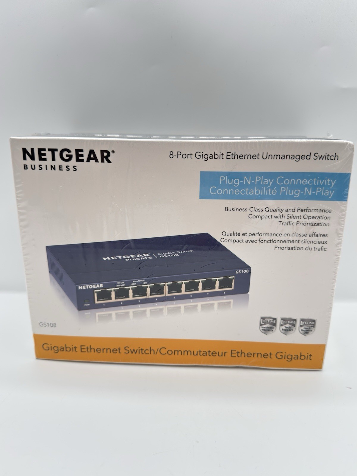 NETGEAR GS108 ProSafe (GS108-400NAS) 8 Port Standalone Gigabit Ethernet Switch