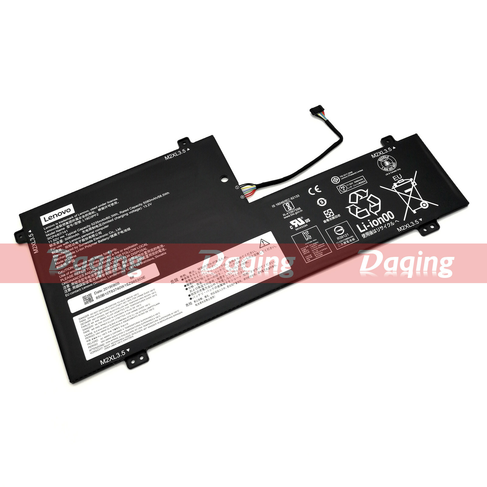 New Original L18M3PFA L18D3PF2 Battery for Lenovo Yoga C740-15IML 5B10T83740 OEM