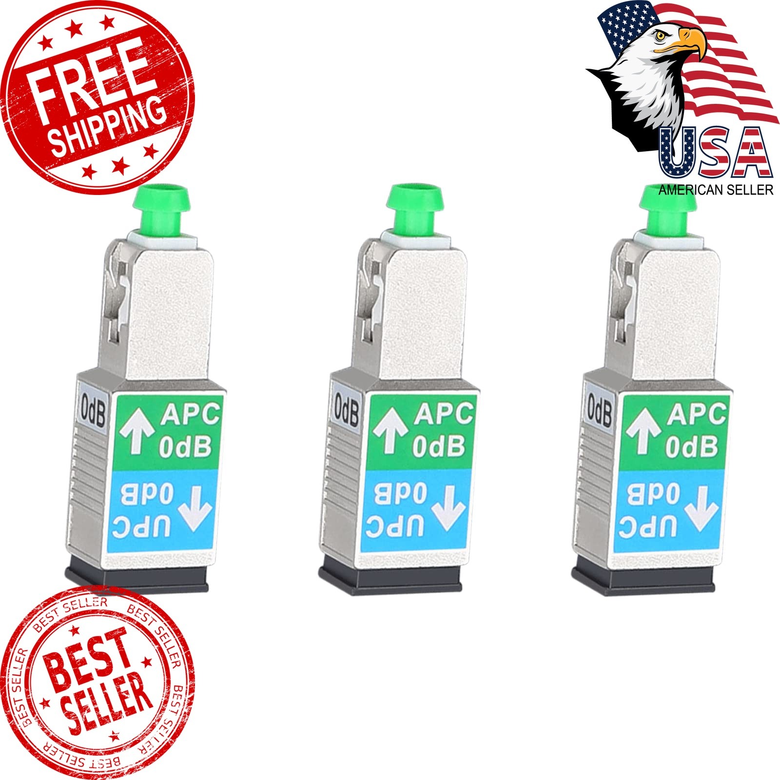 fyboptwu SC/APC Male to SC/UPC Female Singlemode Fiber Adapter，3pc | SC/APC t...