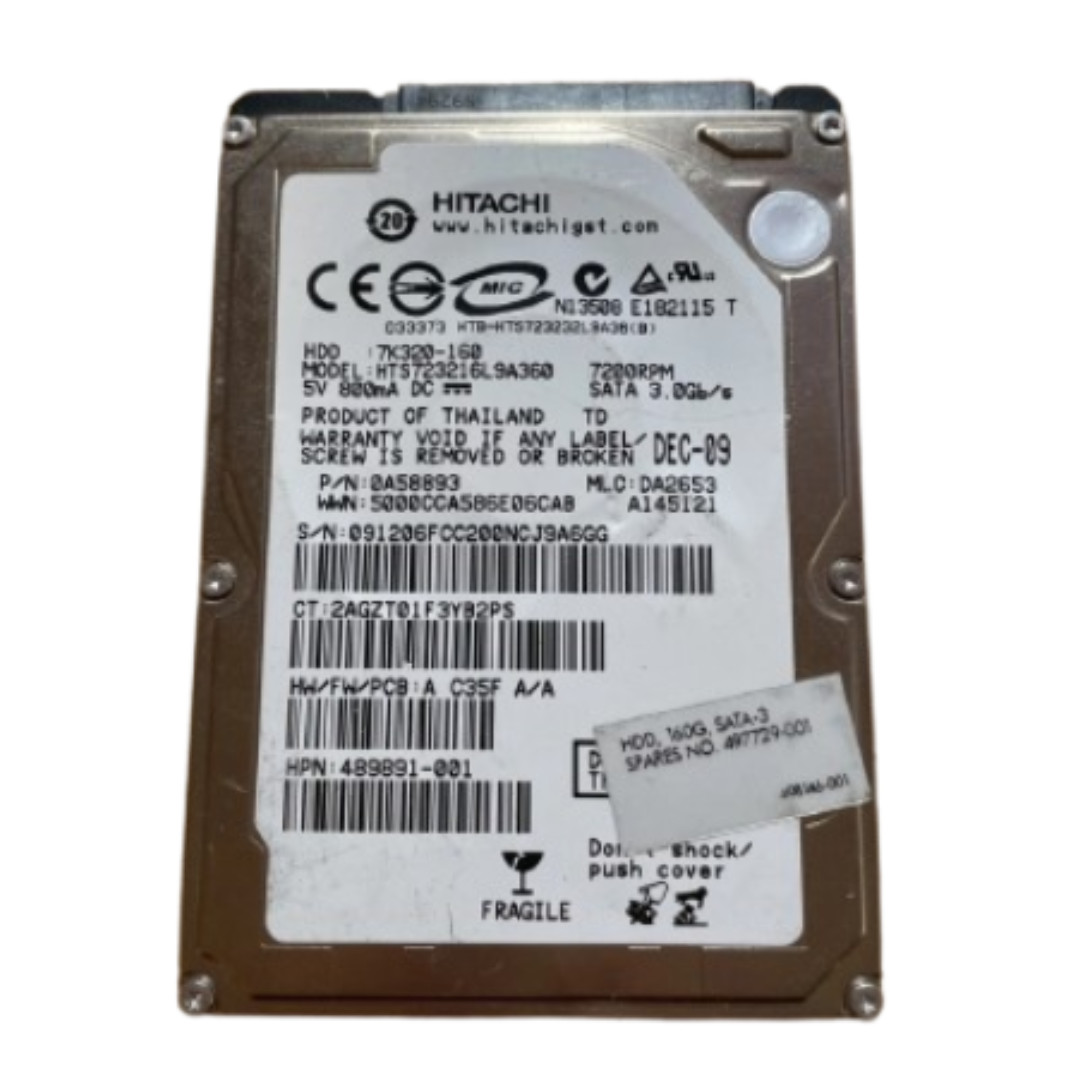 Hitachi Travelstar 7K320 160GB 2.5" 7200RPM SATA HDD HTS723216L9A360
