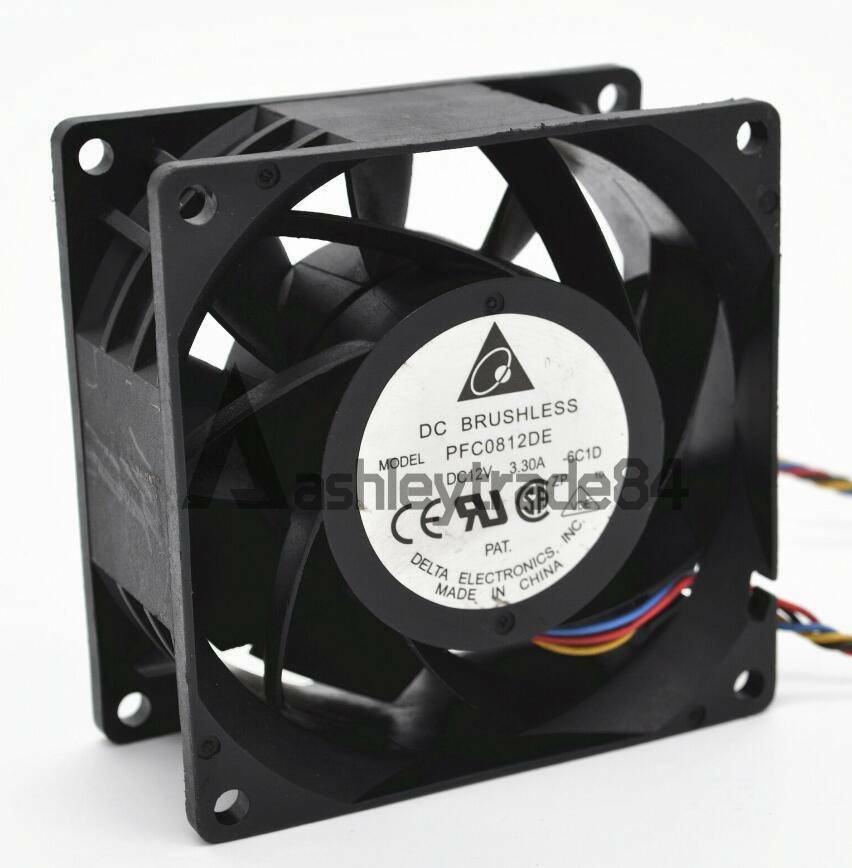One for Delta PFC0812DE Strong wind cooling fan DC12V 3.30A 80*80*38MM 4pin