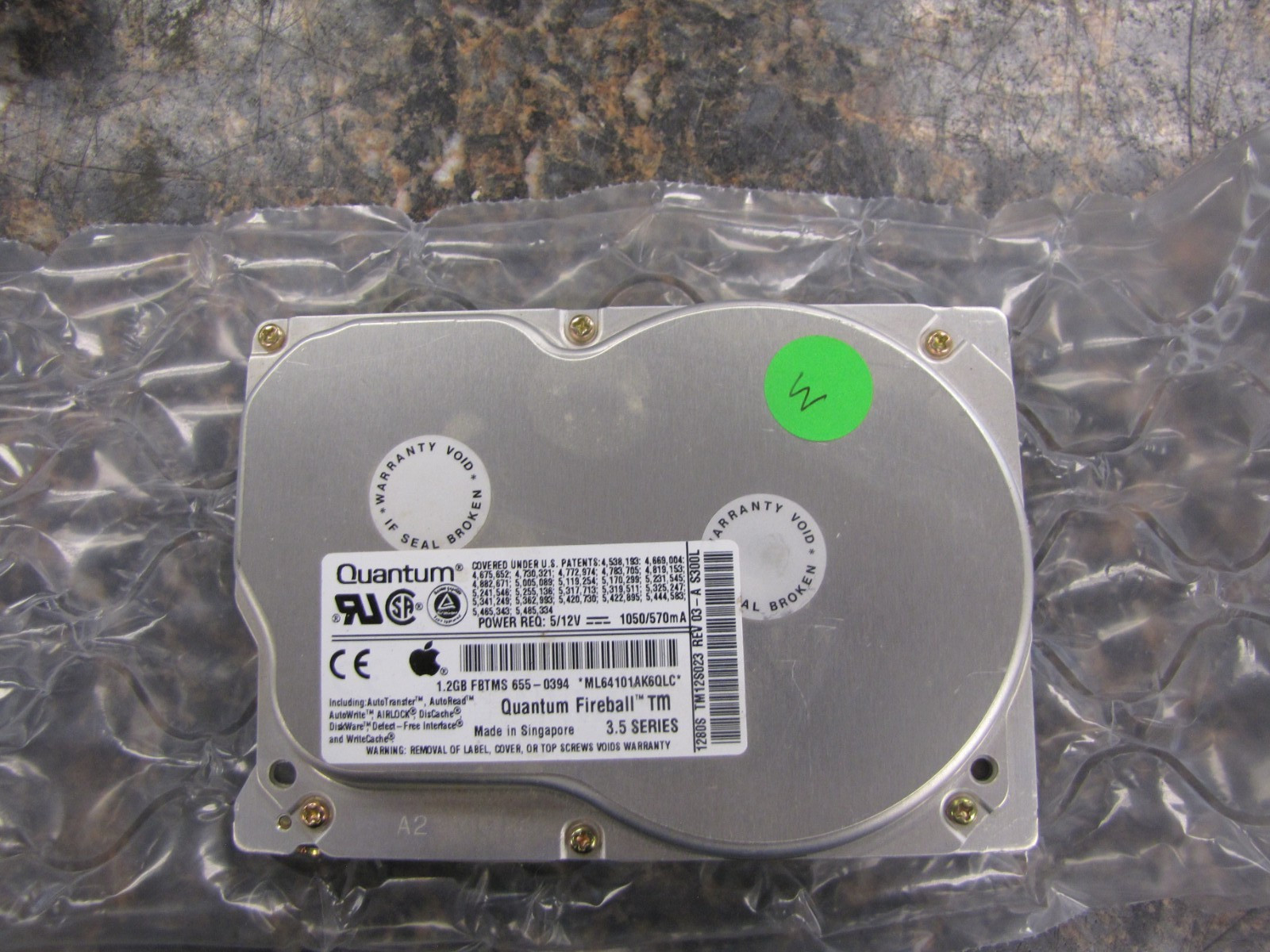 Quantum Apple 1280S TM12S023 1.2GB SCSI Hard Drive TESTED WIPED & WORKING -NI26