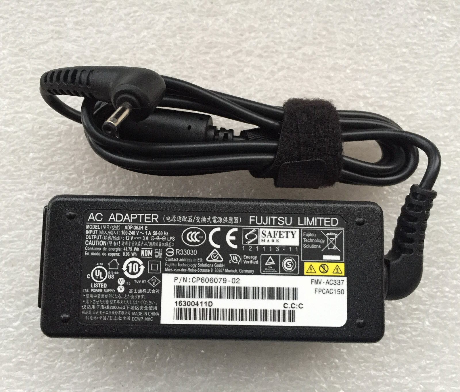 New Original Fujitsu 12V 3A AC Adapter for Fujitsu Stylistic Q555 Series Tablet@