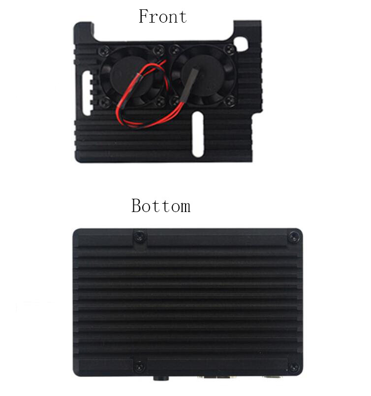 Custom Huge Aluminum Heatsink Dual Cooling Fans Cooler For Raspberry Pi 3 2 3B+