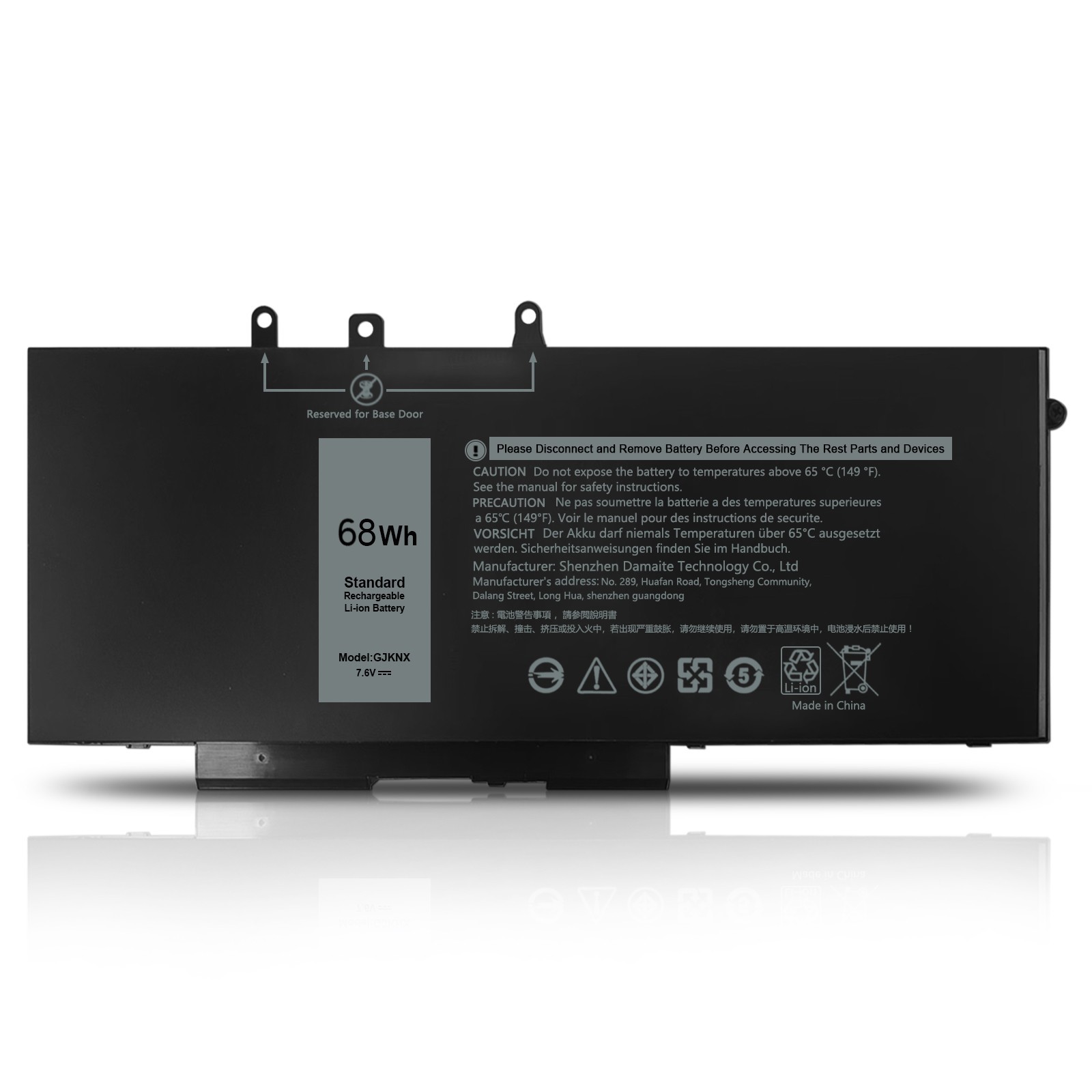 Lot GJKNX Laptop Battery For Dell Latitude 5480 5580 5280 5490 5491 5590 5591