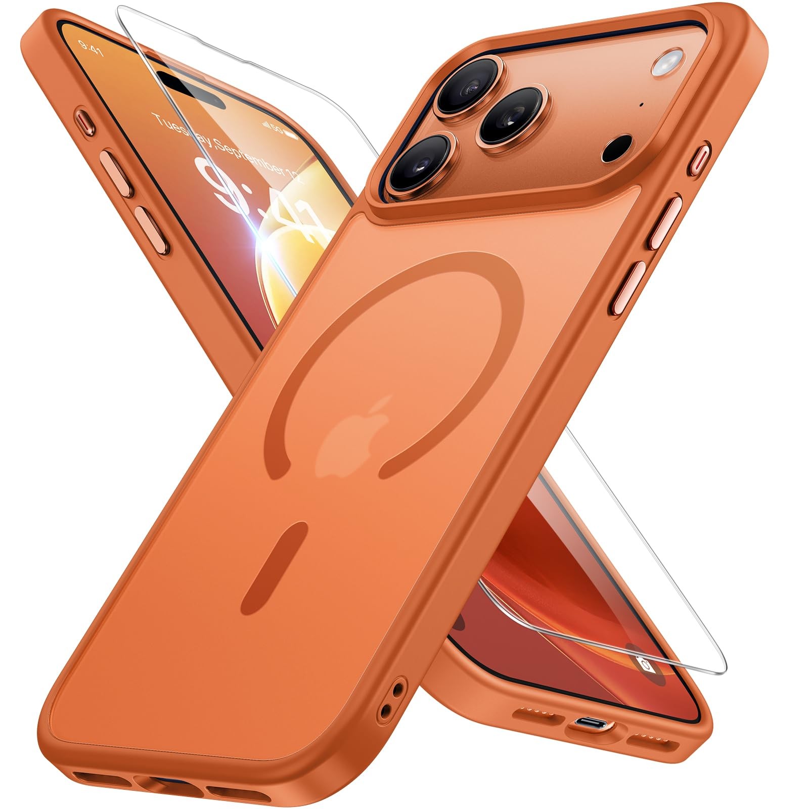 Miracase Magnetic iPhone 17 Pro Max Case with Screen Protector MagSafe