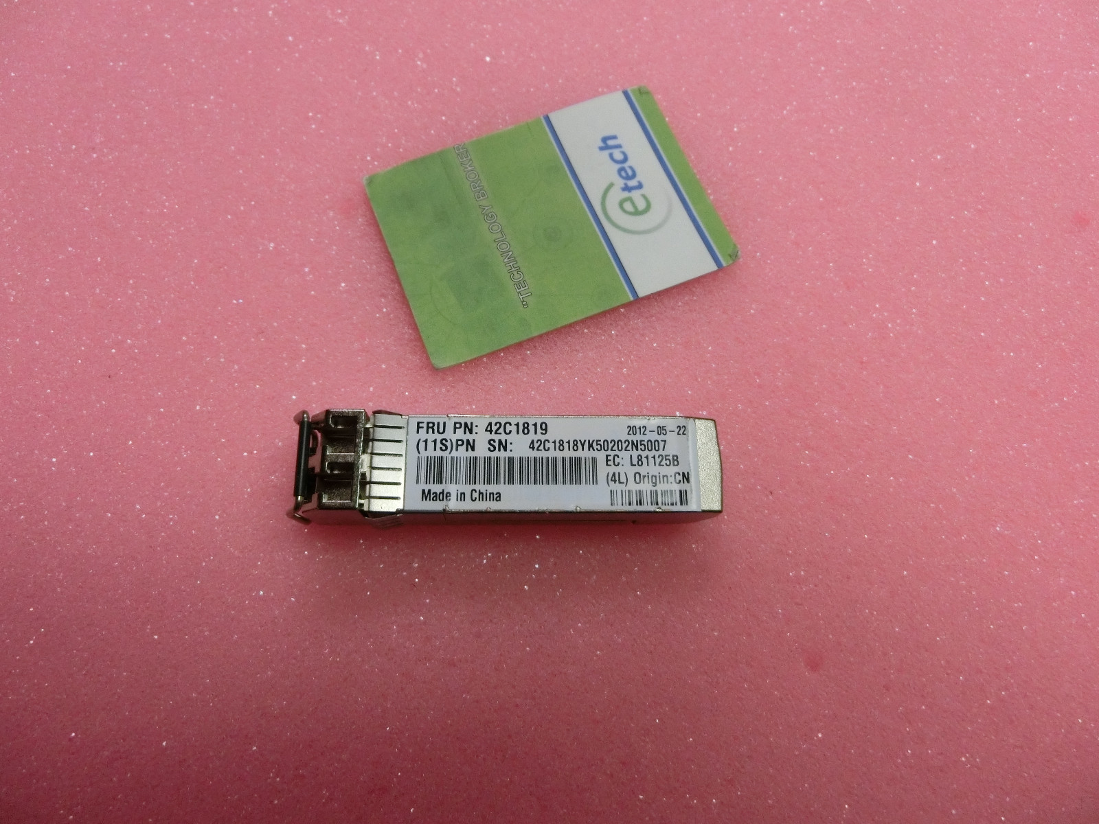 42C1819 - IBM 10 Gb SFP+ SR Optical Transceiver (FRU for 49Y4216 and 49Y4218)