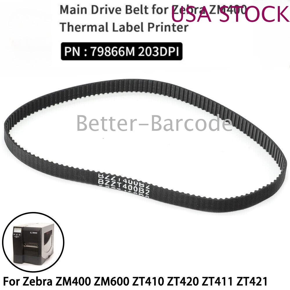 US 5PCS 79866M Drive Belt for Zebra ZM400 ZM600 ZT410 ZT420 ZT421 203DPI 20006