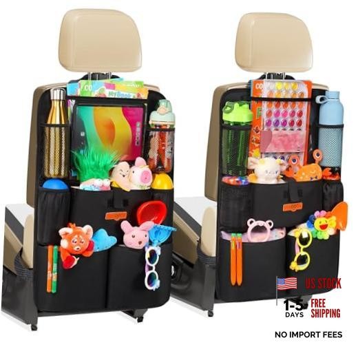 Upgraded Car Seat Organizer with 11 2pcs Black - Car Organizer and Storage