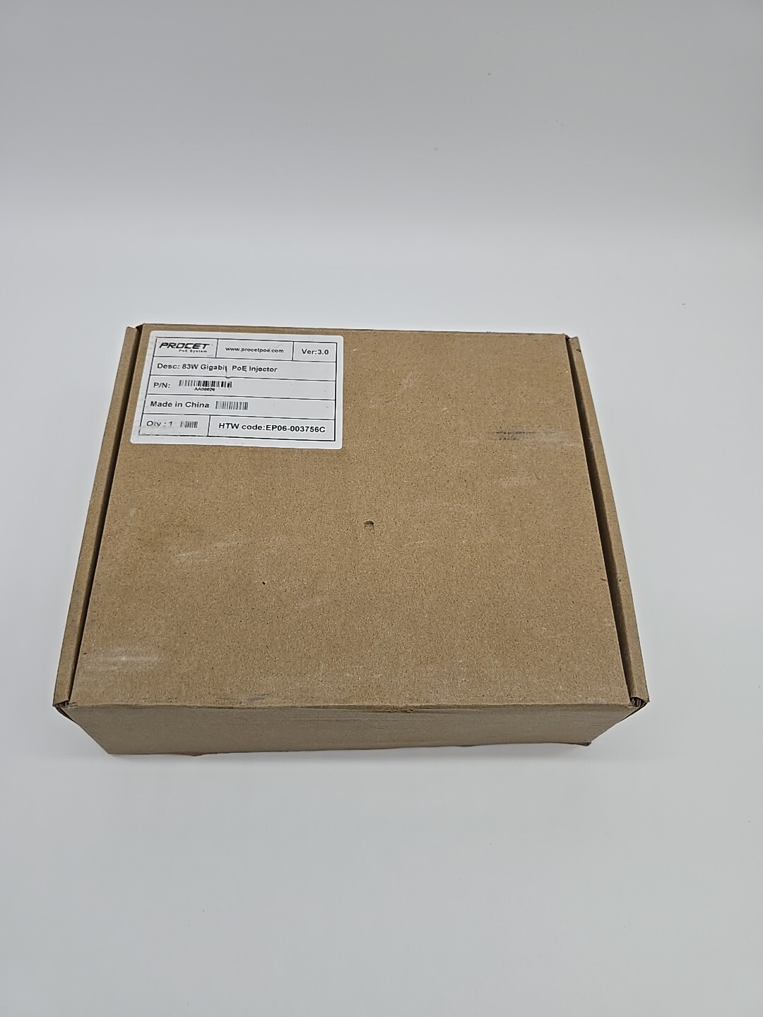 Procet PT-PSE109GBRO-AH Wide-temperature 83W Gigabit PoE Injector NEW Ver:3.0