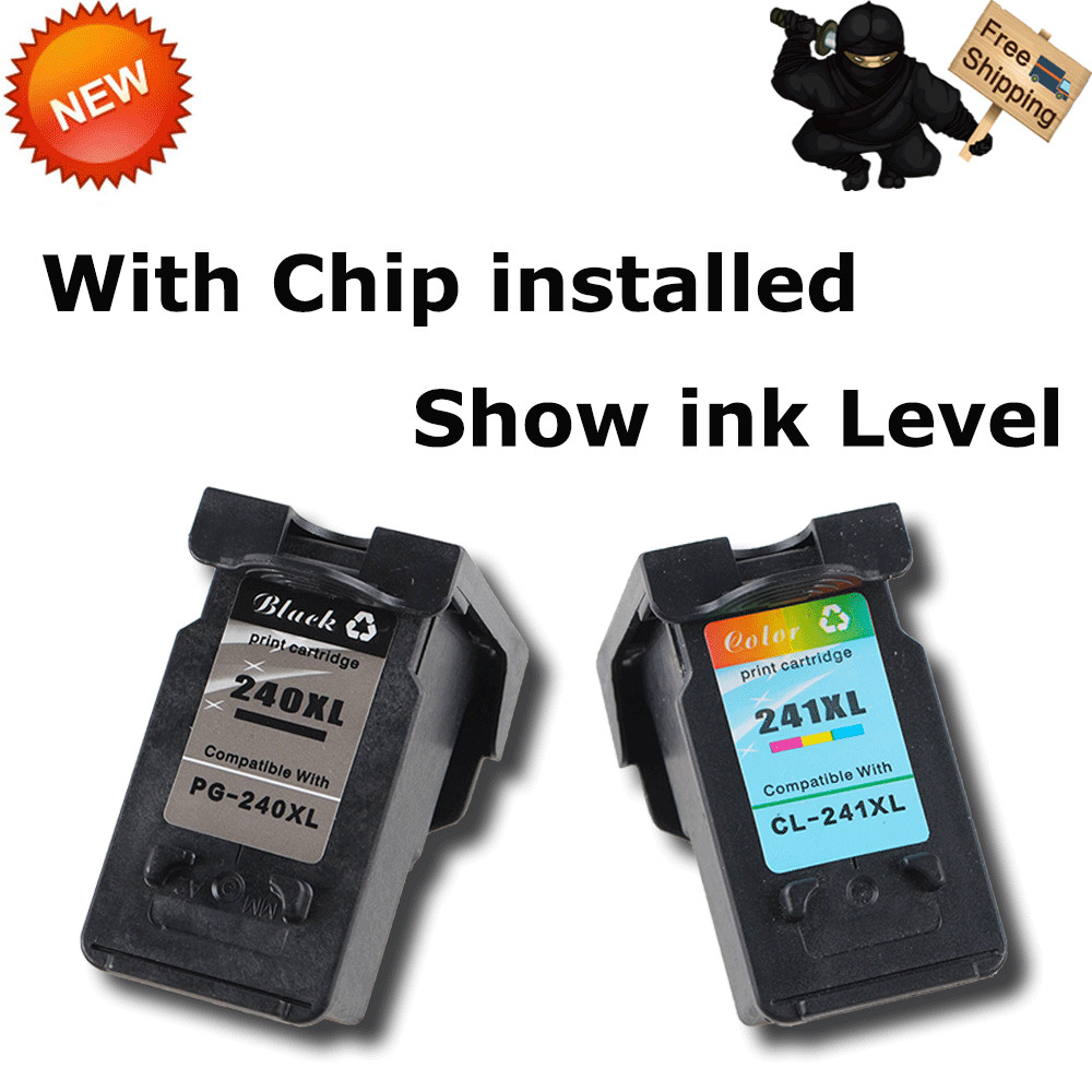 Two PG-240XL CL-241XL Black Color Ink For Canon PIXMA MG3220 MG3620 MX459 MX479