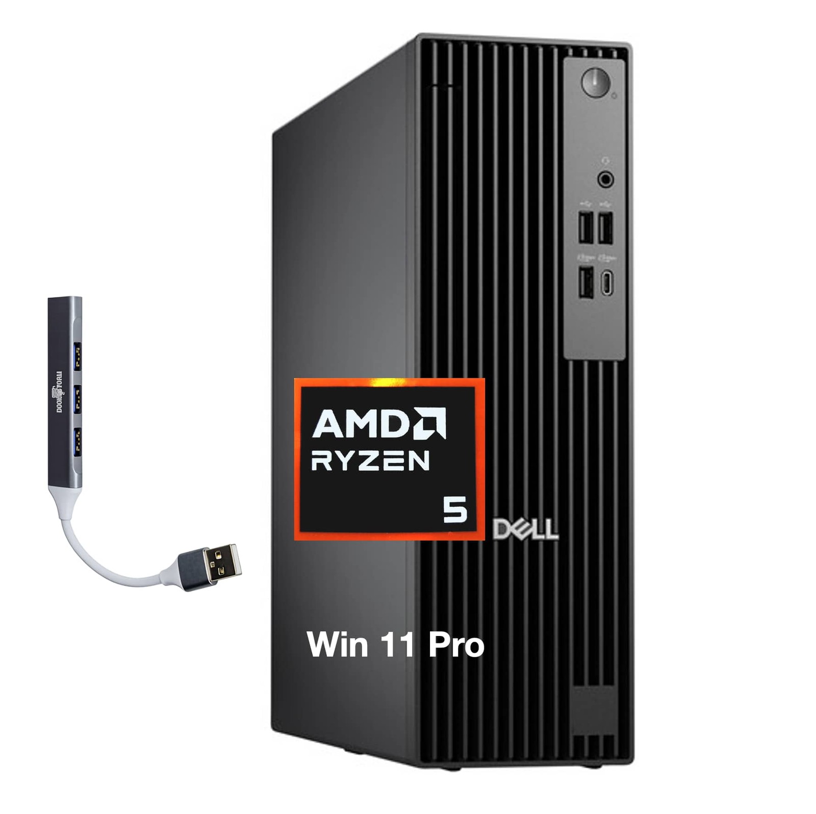 Dell - Upgraded - Pro Slim QCS1255 Desktop Ryzen 5 8500G 2TB SSD AMD 32GB RAM
