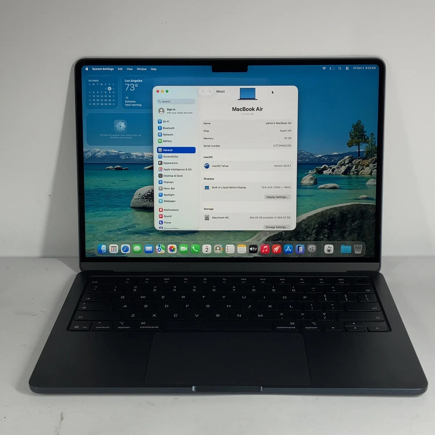 2025 Apple MacBook Air 13.6" M5 8C GPU 4.6GHz 16GB RAM 512GB SSD A3449