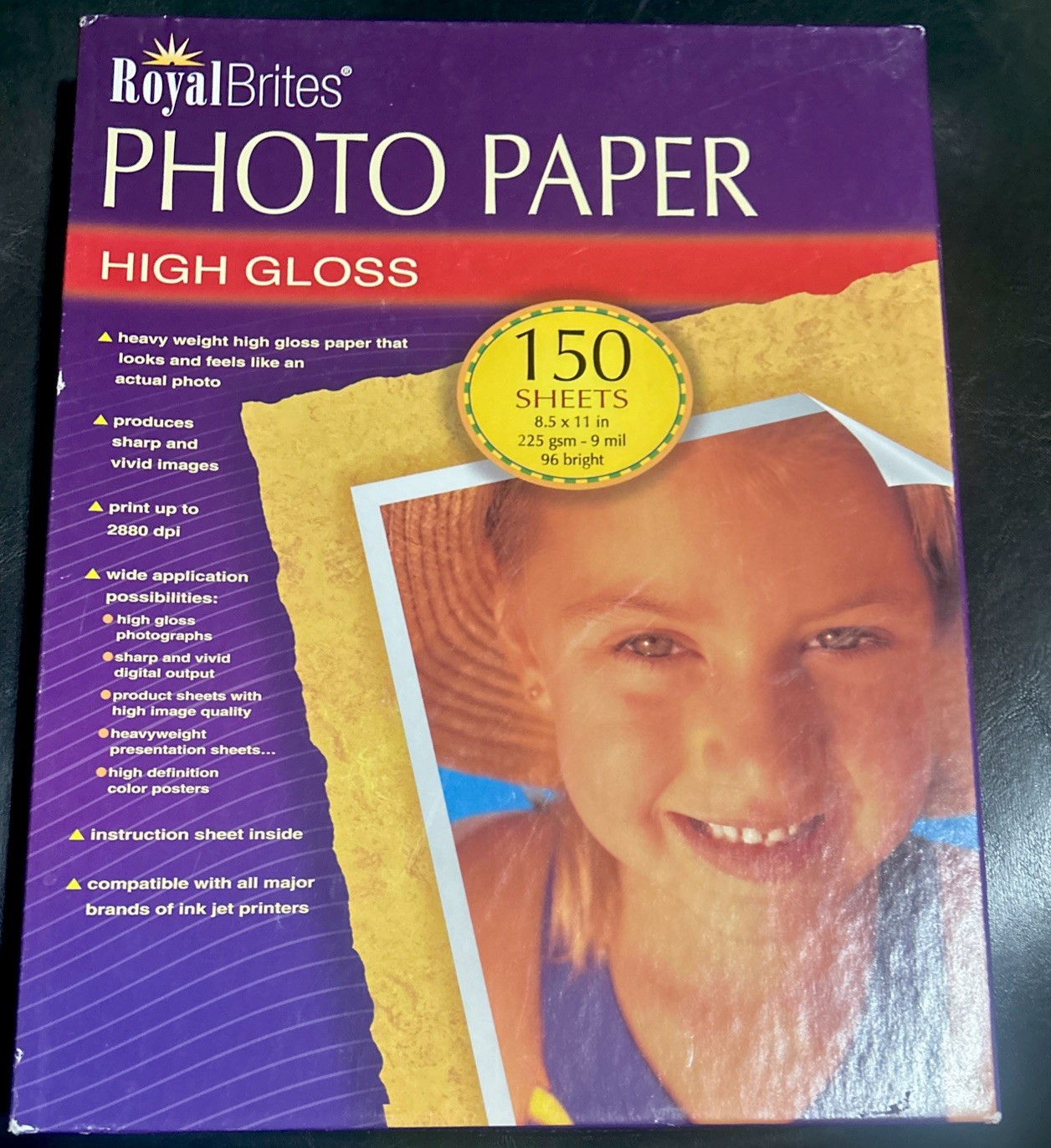 Royal Brites High Gloss Photo Paper 8.5" x 11" (Open Box - 132 Sheets Left)