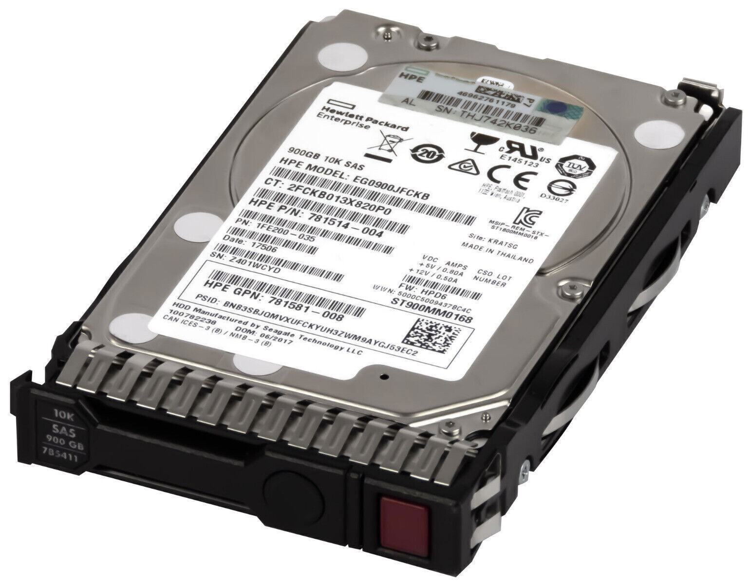 HPE 846269-B21 785411-001 900GB 781514-004 10K 2.5" 12G SAS DL380 G9 SC ENT HDD