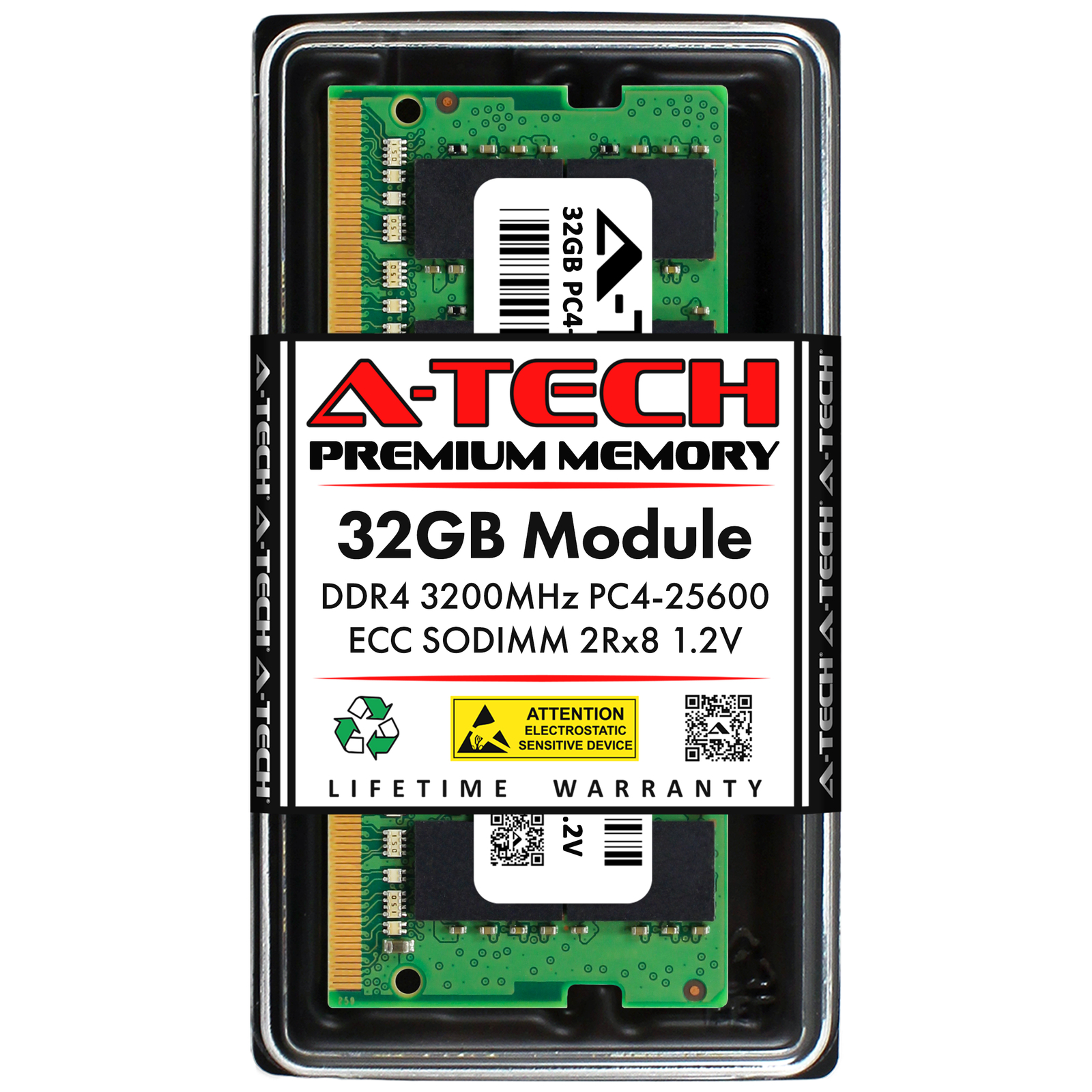 32GB DDR4 3200MHz PC4-25600 ECC SODIMM Replacement for HP M10468-001 Memory RAM