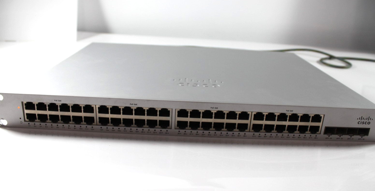 CISCO MS225-48FP-HW MERAKI Managed Switch-48 POE+ Ethernet Ports - Power Tested