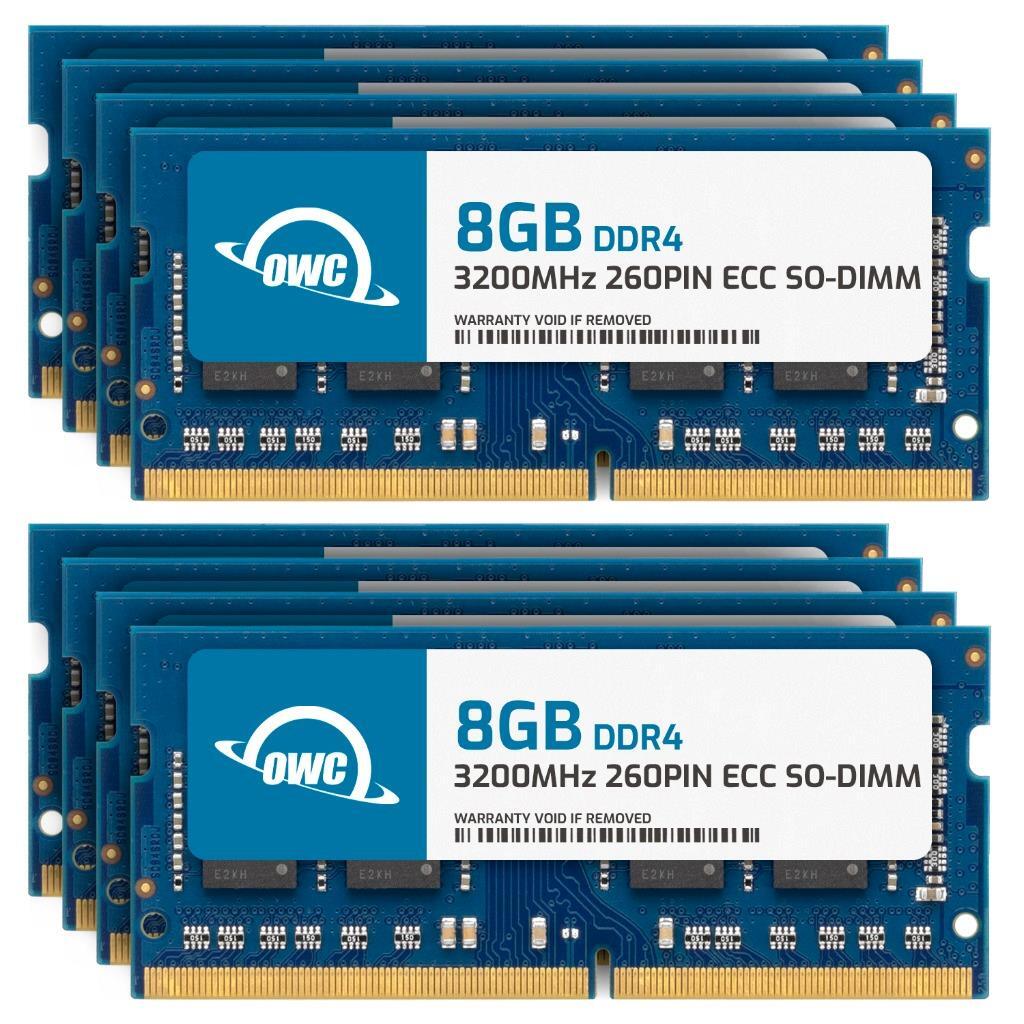 OWC 64GB (8x8GB) DDR4 3200MHz 1Rx8 ECC Unbuffered SODIMM 260pin Memory RAM