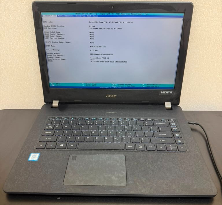 Acer TravelMate P214-51 Core i5 8th Gen 8GB RAM 0 SSD No Charger