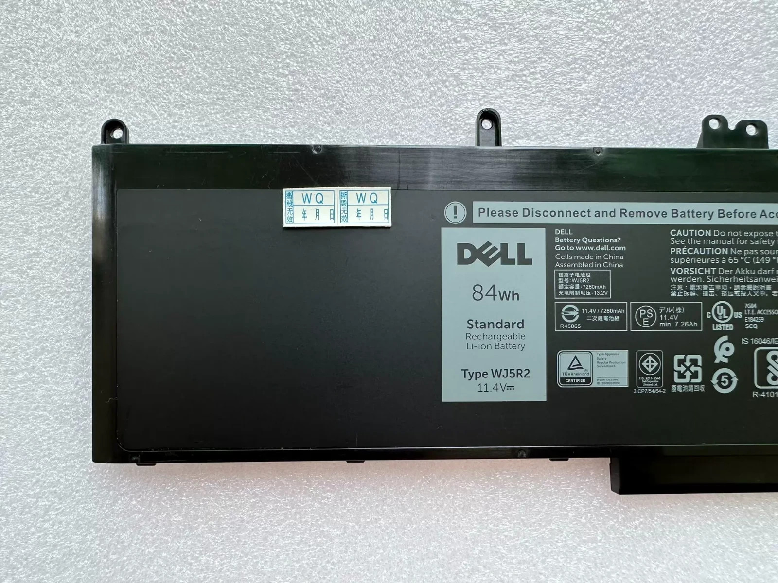 Genuine 84Wh WJ5R2 Battery For Dell Latitude E5570 Precision 3510 Series 4F5YV