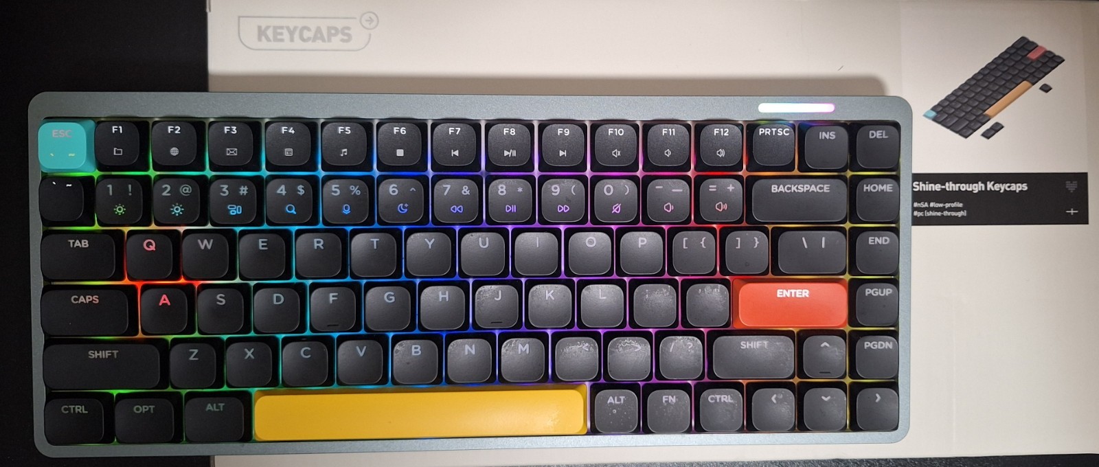 EPOMAKER Luma84 Mechanical Keyboard, Aluminum Low-Profile, Shine-Through Keycaps