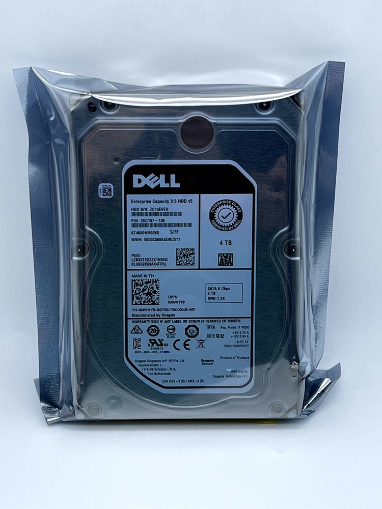 FIT FOR DELL MWHY9 0MWHY9 ST4000NM0265 Seagate Exos 7E8 4TB SATA 6Gb/s 3.5" HDD