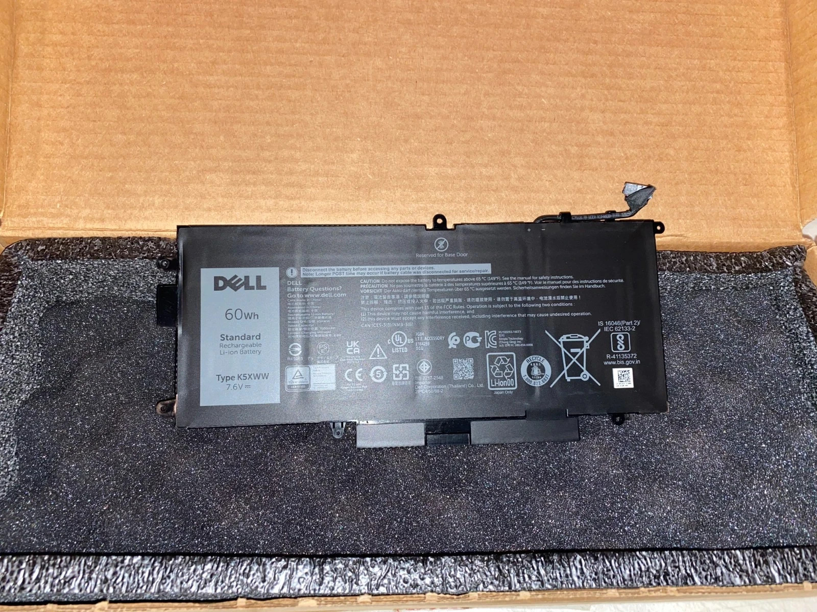 NEW Genuine DELL K5XWW Battery Latitude 5289 2-In-1 E5289 2-In-1 7389 2-in-1