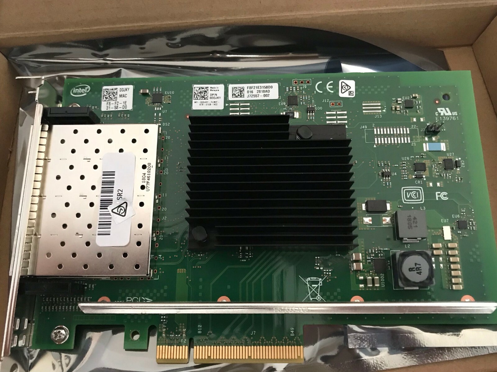 Dell 0DDJKY Intel X710-DA4 FH 10GBe SFP+ Quad Port Server Adapter NIC PCIe x8