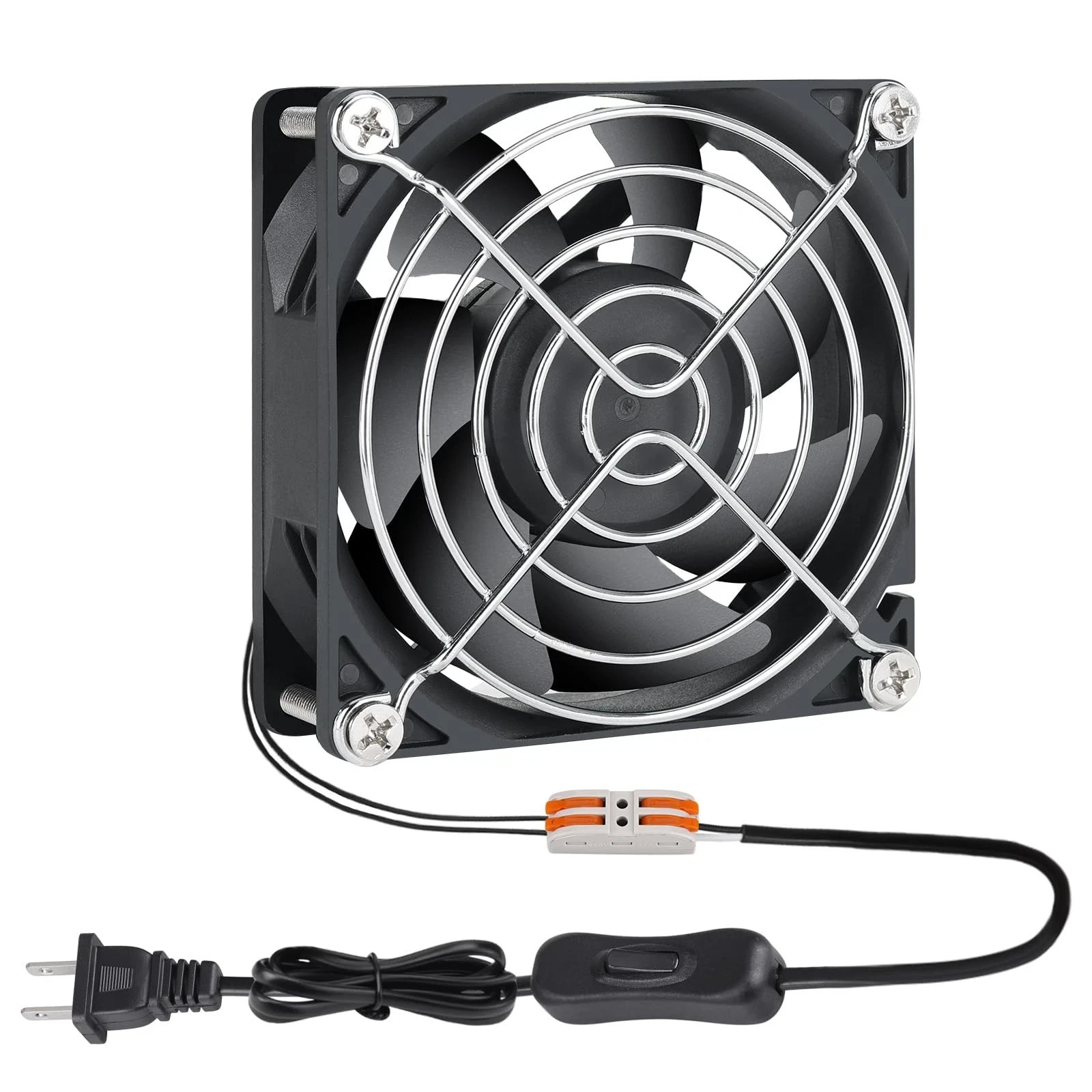 KEYFANCLUB Muffin Fan 110v 120v 220v 3 inch with AC Plug Electronic