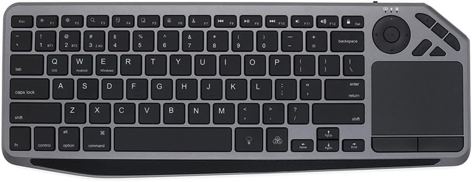 2.4G Wireless Bluetooth Dual Mode Connection TV Keyboard with Touchpad Media Con
