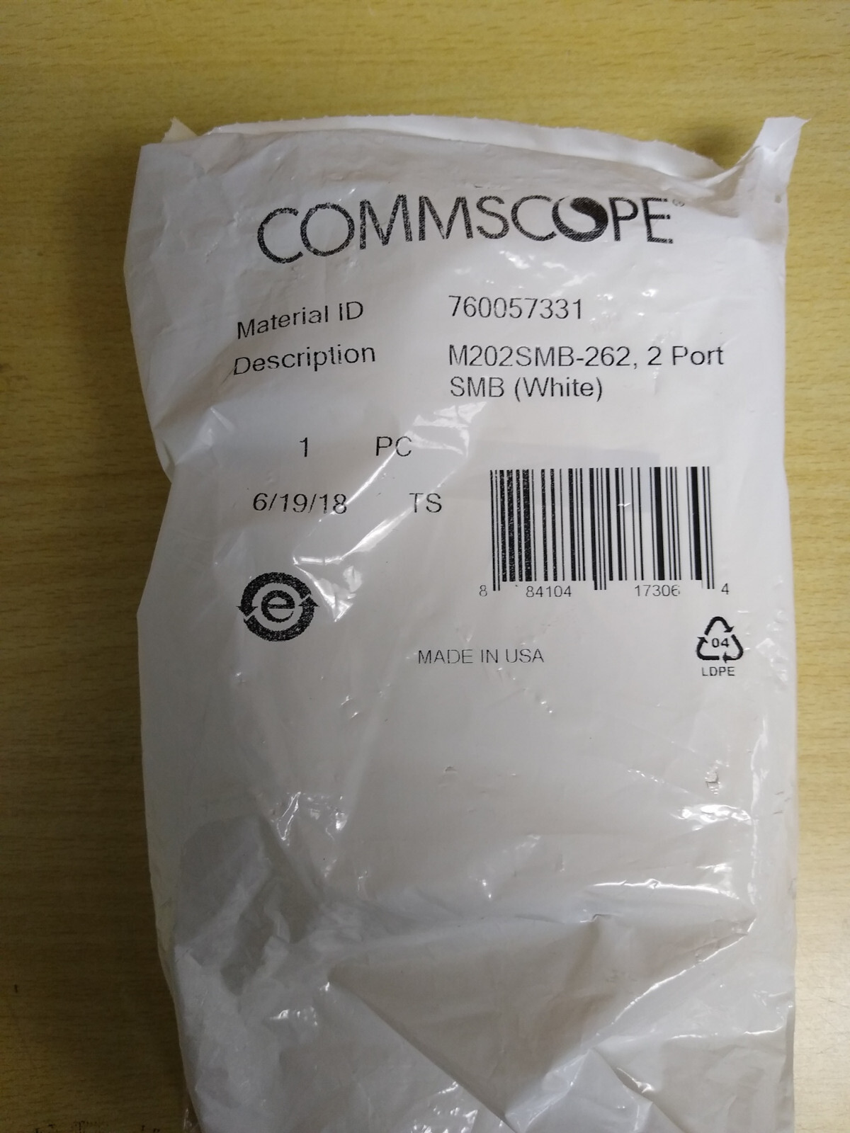 LOT of (7) CommScope M202SMB-262 (2 port SMB White)