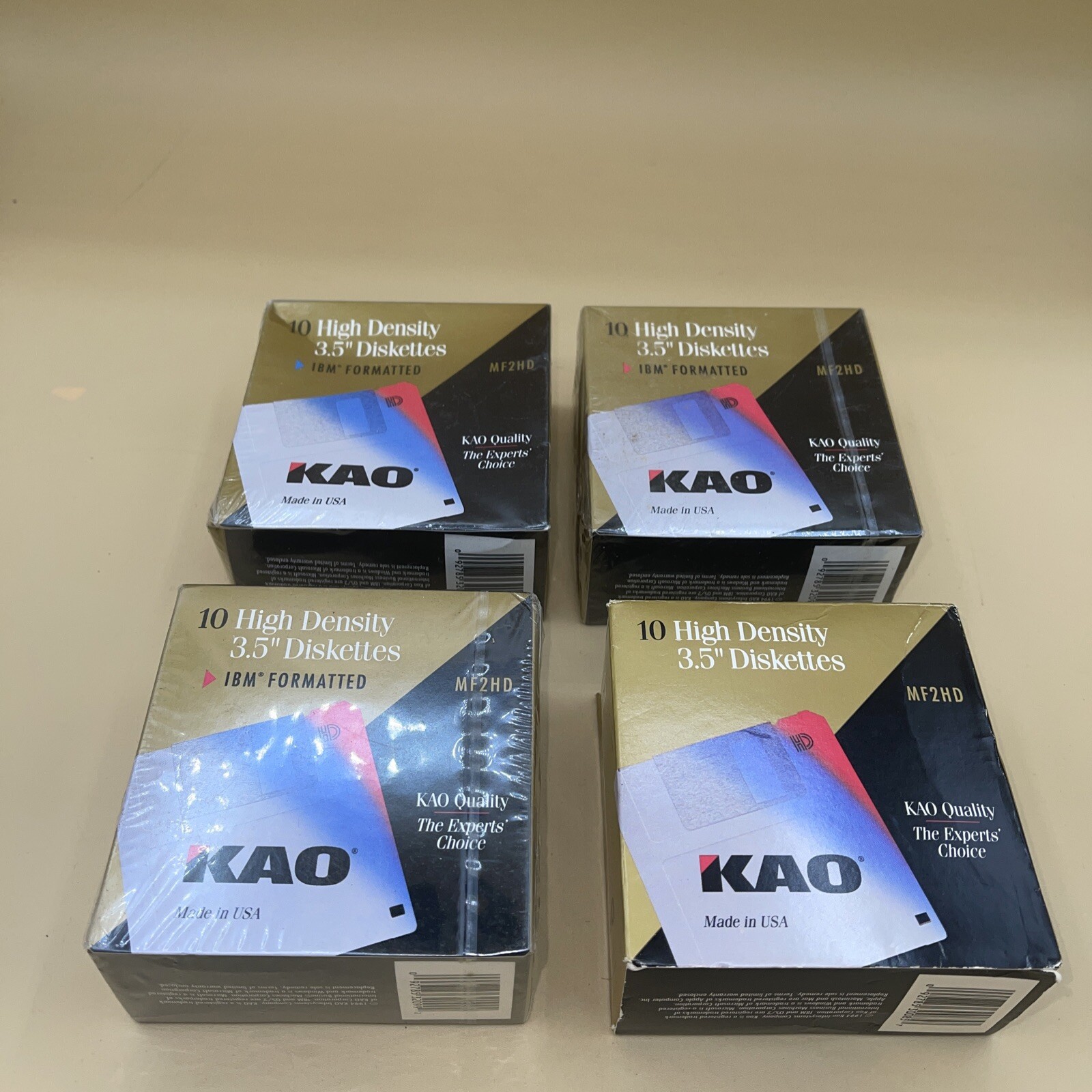KAO 3.5" Macintosh Formatted MF2HD High Density Plus 1 Open With 14 NOS X(4)