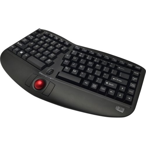 Adesso WKB3150UB Wireless Ergo Trackball Keyboard Mini