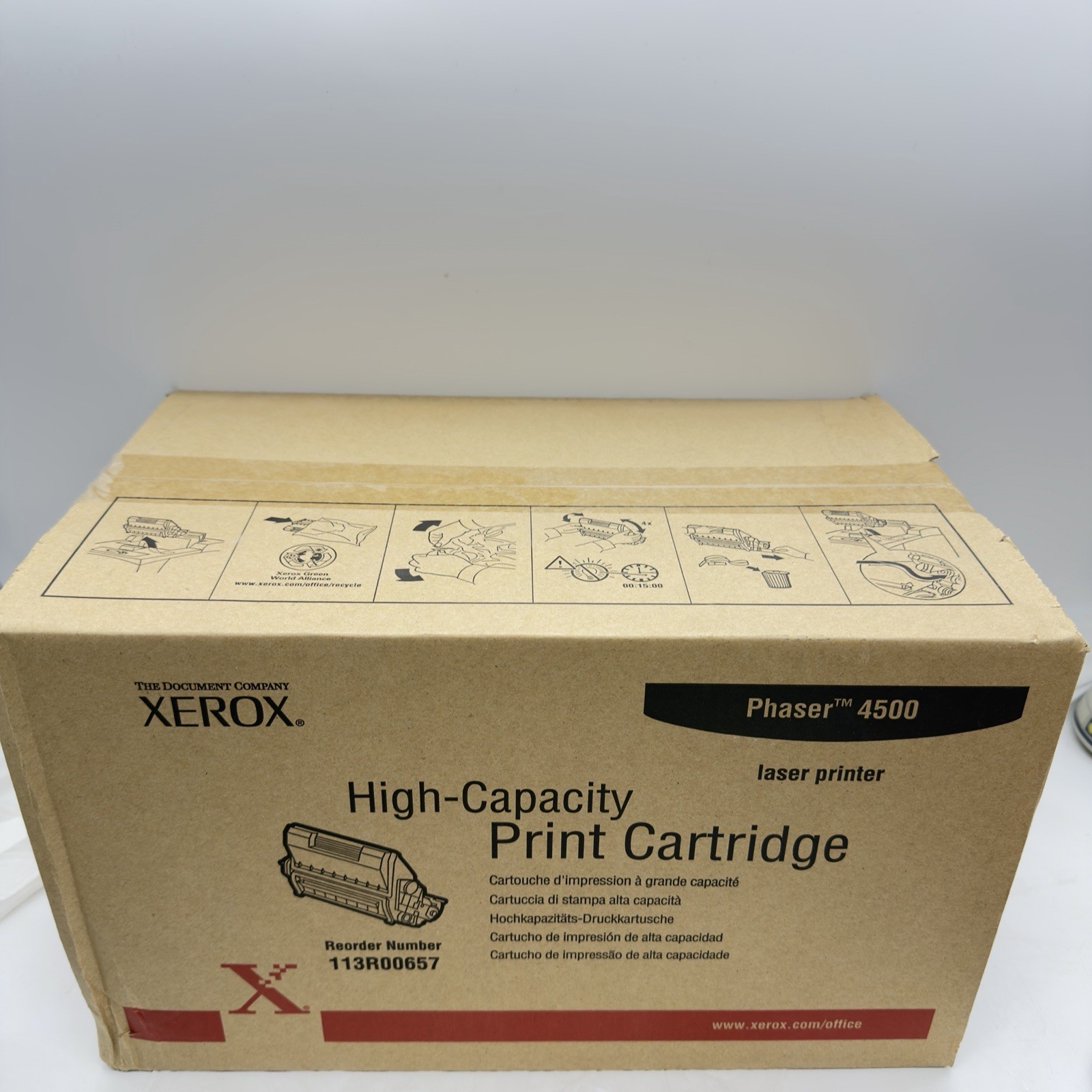 Genuine Xerox 113R00657 High-Capacity Print Cartridge for Phaser 4500 Sealed