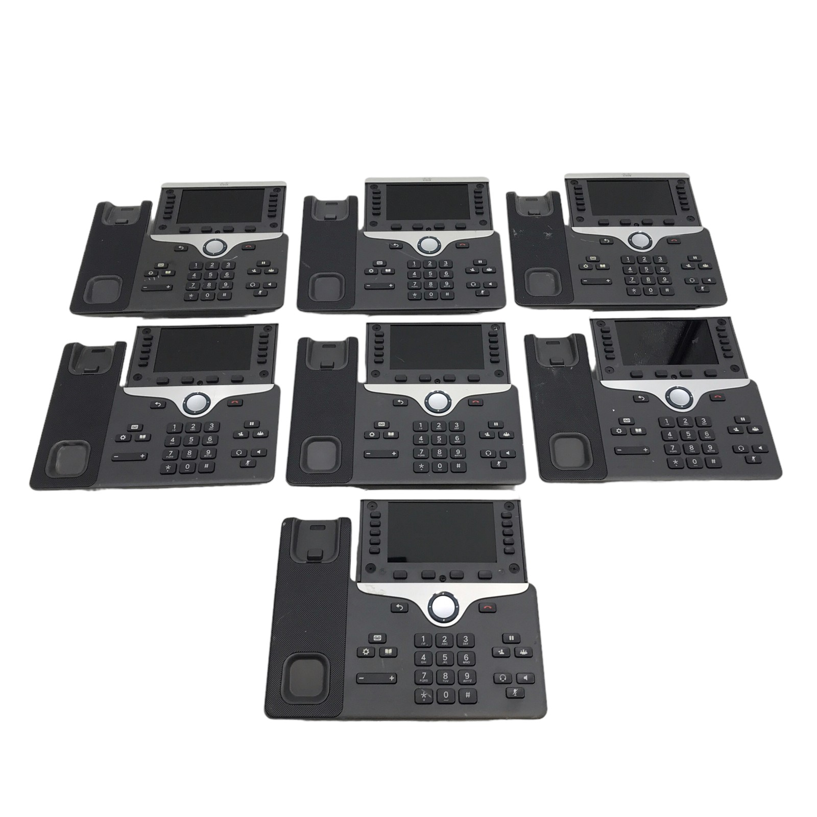 Lot of 7 Cisco CP-8811 5-Line VoIP Business Phones for Conferencing #L7697