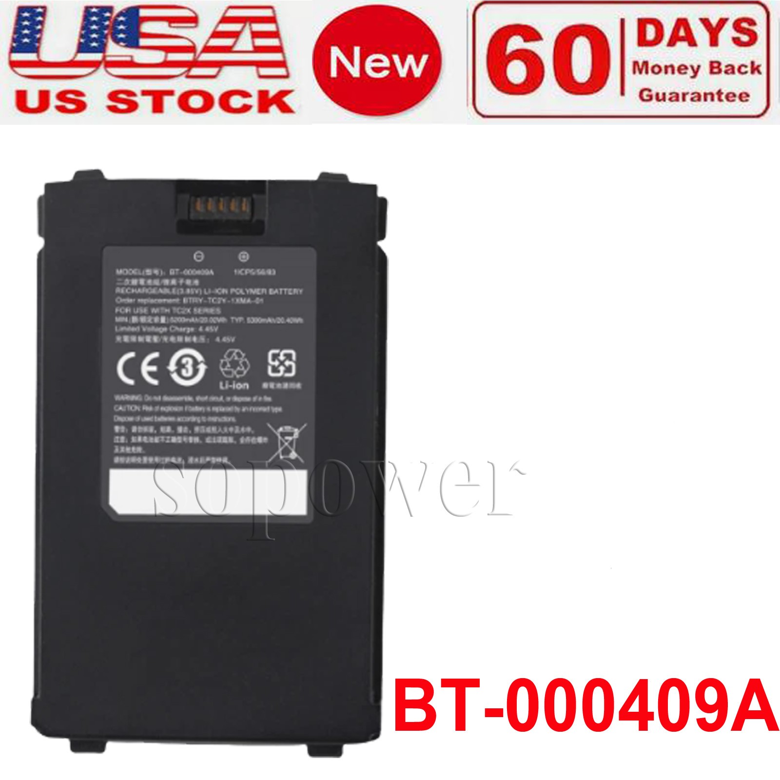 NEW For Zebra TC21 TC26 Battery 3300mAh BT-000409A BTRY-TC2Y-1XMA1-01