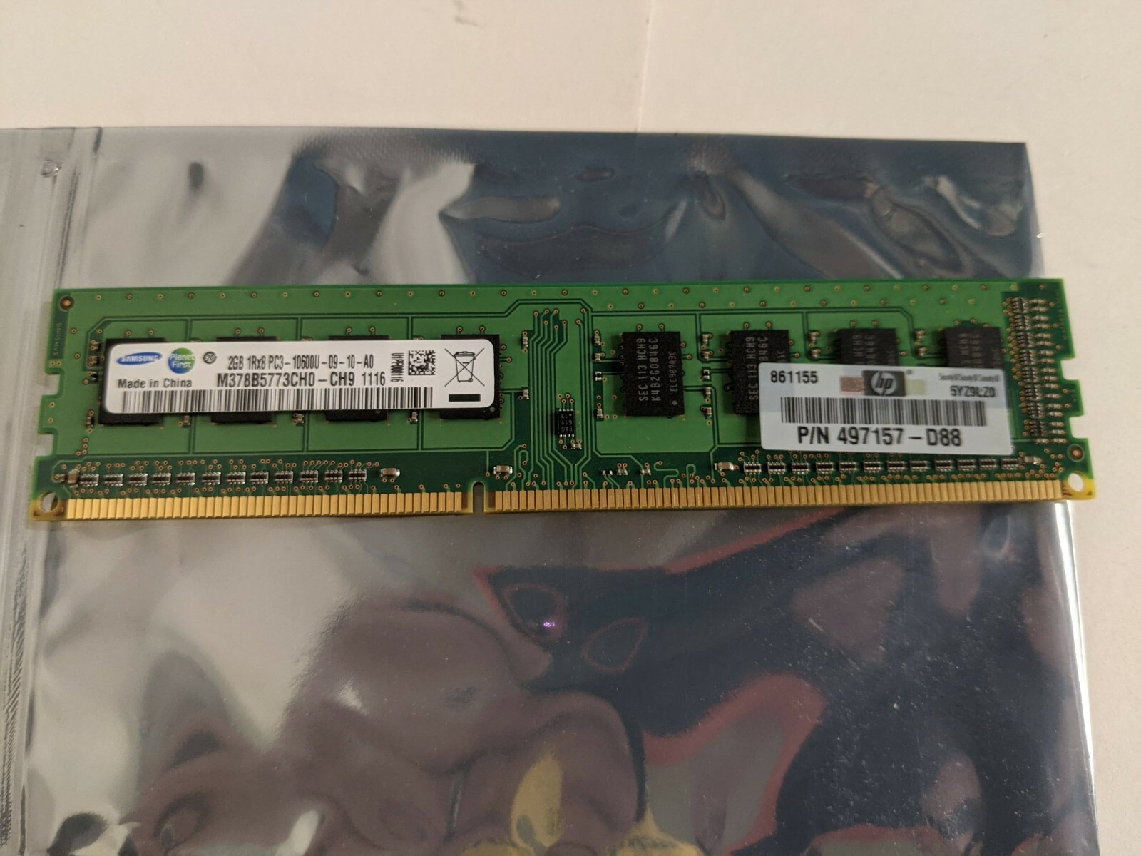Genuine Samsung RAM 2GB 1Rx8 PC3-10600U-09-10-A0 tested and working