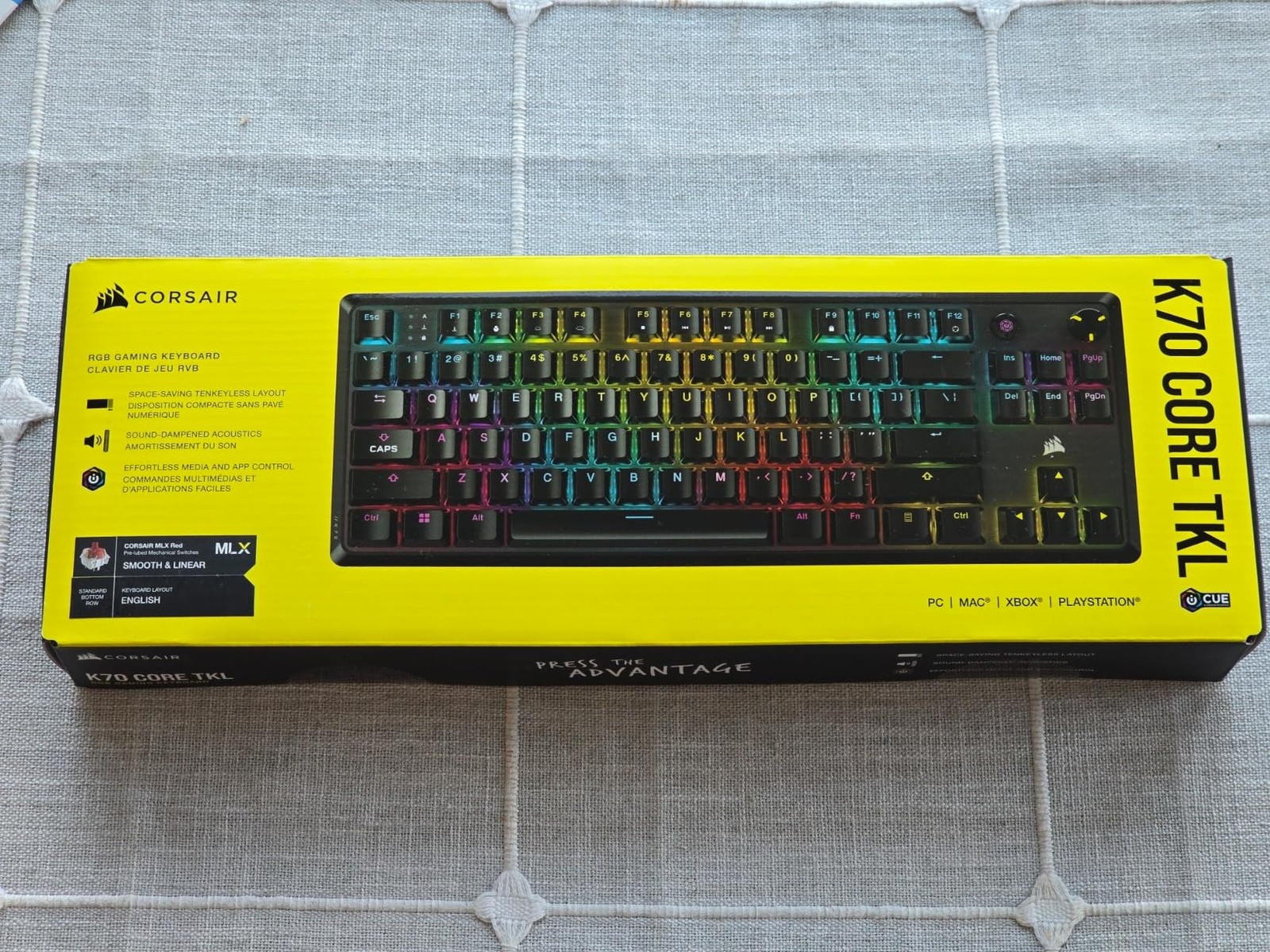 Corsair K70 CORE TKL Mechanical wired Keyboard, MLX Red, RGB, Black